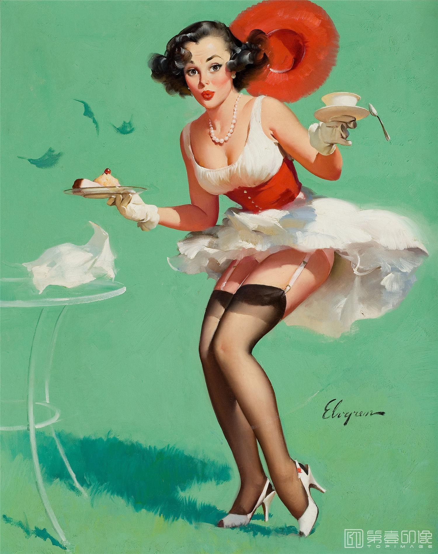 油画-吉尔·艾尔夫格雷恩 Gil Elvgren 作品集-89